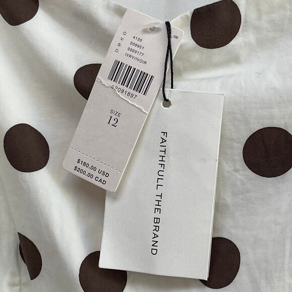 Anthropologie Eryn Polka Dot Mini Dress XXL Bessie Dot Faithfull The Brand NEW - Picture 4 of 9